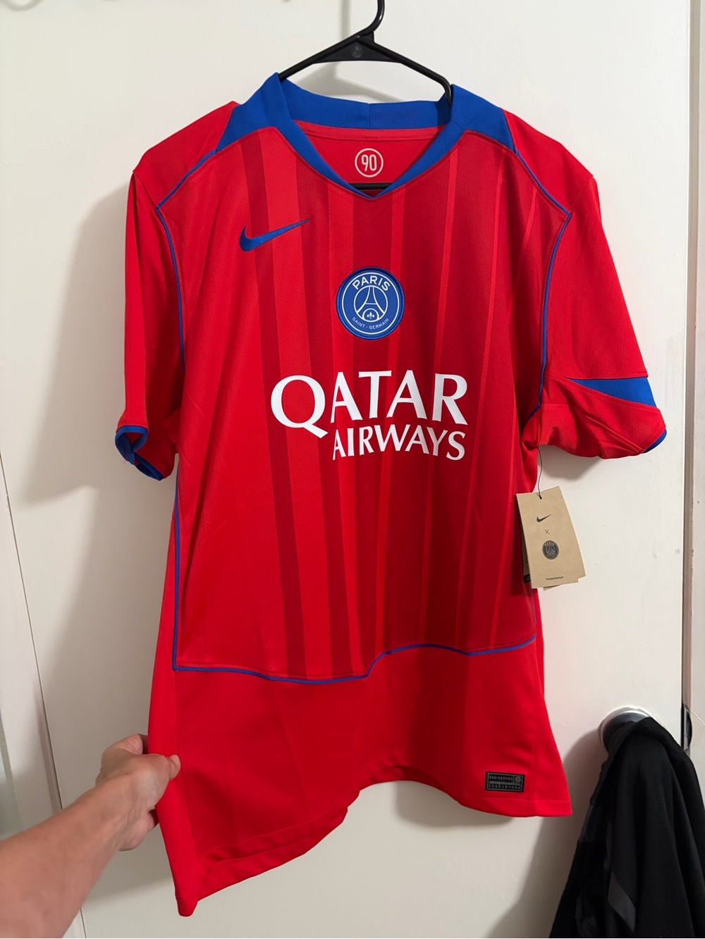 NWT New red Large L Paris Saint-Germain PSG Nike O.Dembele soccer futbol jersey